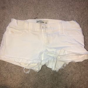 Abercrombie White Jean Shorts